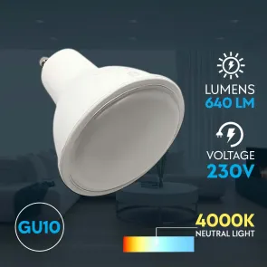 GU10 track lighting – set 2 m + 4 fixtures + 4 LED bulbs