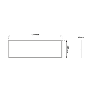 Surface-mounted LED panel 300 × 1200 mm 36/40/48 W 3CCT | PLX-SF-30120-48W