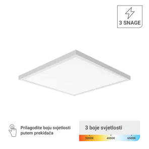 Surface-mounted LED panel 600 × 600 mm 36/40/48 W 3CCT | PLX-SF-6060-48W