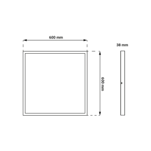 Nadgradni LED panel 600 × 600 mm 36/40/48 W 3CCT | PLX-SF-6060-48W