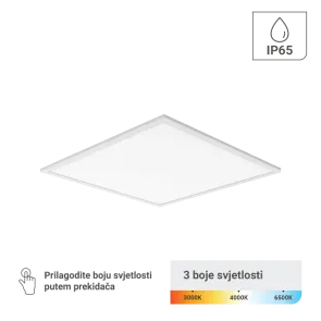 LED panel 595 × 595 mm 48 W 6096 lm 3CCT IP65 | PLX6060IP65-48W