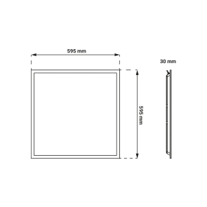LED panel 595 × 595 mm 48 W 6096 lm 3CCT IP65 | PLX6060IP65-48W