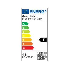 LED panel 595 × 595 mm 48 W 6096 lm 3CCT IP65 | PLX6060IP65-48W