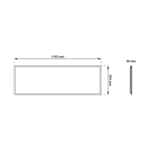LED panel 295 × 1195 mm 48 W 6096 lm 3CCT IP65 | PLX30120IP65-48W