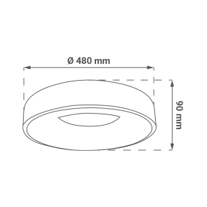 Pametna LED stropna svetilka 72 W 5500 lm 3000–6000 K | NOIR-L