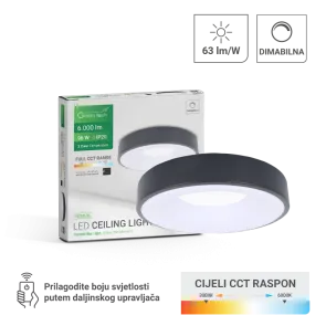 Pametna LED stropna svetilka 96 W 6000 lm 3000–6000 K | NOIR-XL