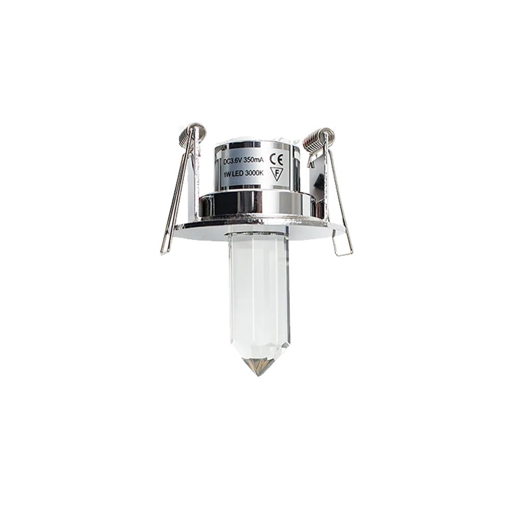 Recessed decorative LED downlight 3000 K IP65 chrome | LED502