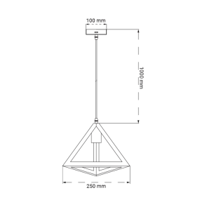 Black pendant light E27 up to 20 W | PL-2522
