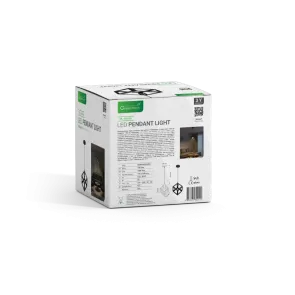 Črna viseča svetilka E27 do 20 W | PL-1616A