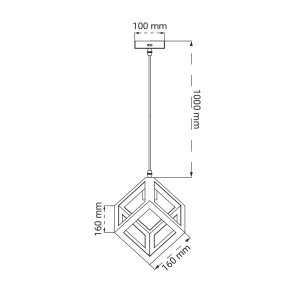 Black pendant light E27 up to 20 W | PL-1616A