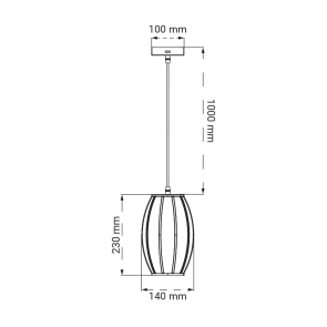 Black pendant light E27 up to 20 W | PL-1423