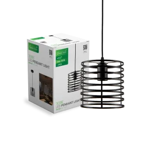 Črna viseča svetilka E27 do 20 W | PL-1616R