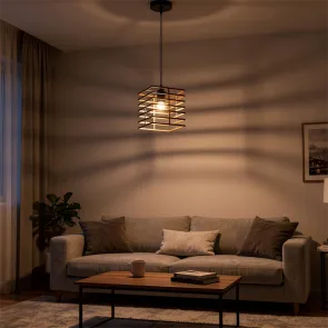 Black pendant light E27 up to 20 W | PL-1616S