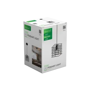 Črna viseča svetilka E27 do 20 W | PL-1616S