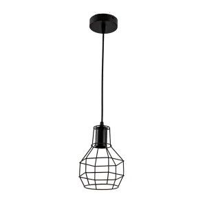 Črna viseča svetilka E27 do 20 W | PL-1519