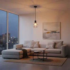 Black pendant light E27 up to 20 W | PL-1519