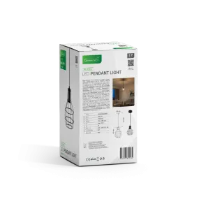 Črna viseča svetilka E27 do 20 W | PL-1519