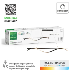 Pametna LED viseča svetilka 30 W 1500 lm | WAVELINE