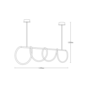 Pametna LED viseča svetilka 100 W 5000 lm | LINEAFLOW