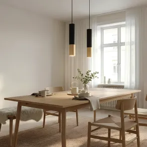 Black-gold pendant light 2 × GU10 | VELORA-2