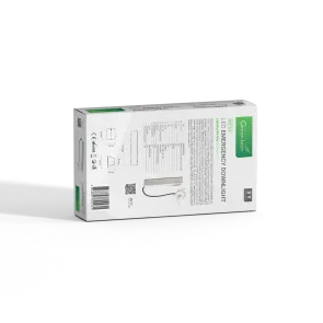 Recessed LED emergency downlight 3 W 150 lm | EK15-3LF