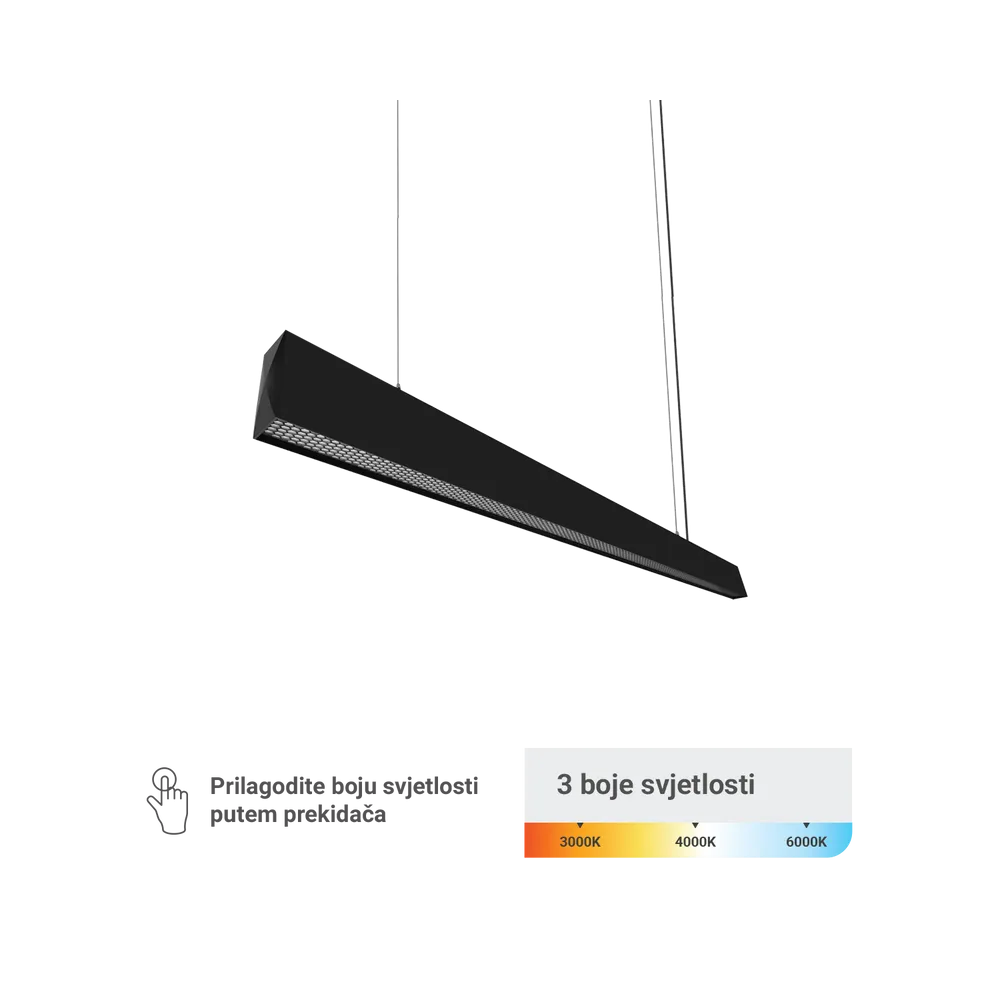Linearna LED svetilka 40 W 3CCT 4000 lm | LL-3880-3CCT-40W
