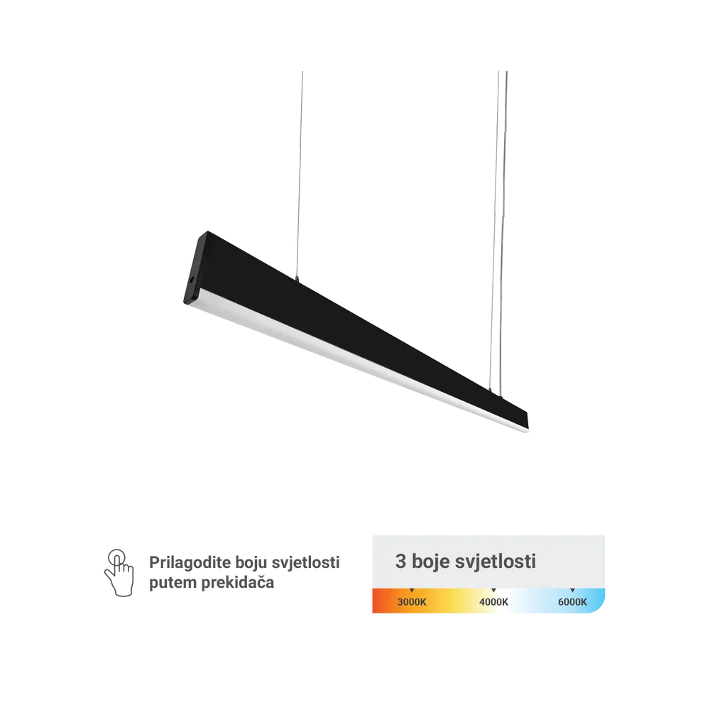Linearna LED svetilka 40 W 5200 lm 3CCT | LL-2280-3CCT-40W