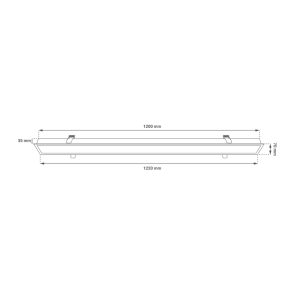 Recessed linear LED light 40 W 4800 lm 3CCT | LL-5535-3CCT-40W