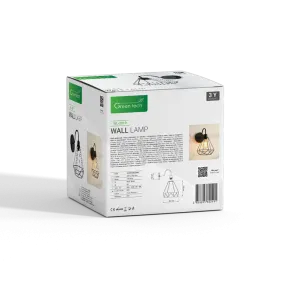 Black wall light E27 up to 20 W | WL-2019