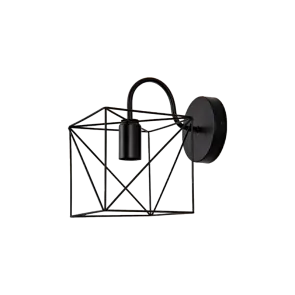 Black wall light E27 up to 20 W | WL-1616D