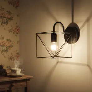 Black wall light E27 up to 20 W | WL-1616D
