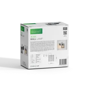 Black wall light E27 up to 20 W | WL-1616R