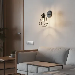 Black wall light E27 up to 20 W | WL-1520