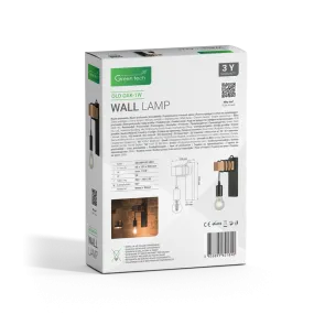 Retro wall light E27 wood-metal | OLD OAK-1W