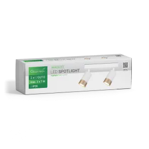 White-gold spot light 2 × GU10 | BIANCOLUX-2