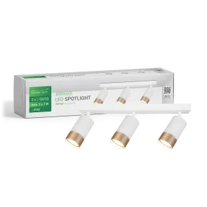 White-gold linear spot light 3 × GU10 | BIANCOLUX-3L