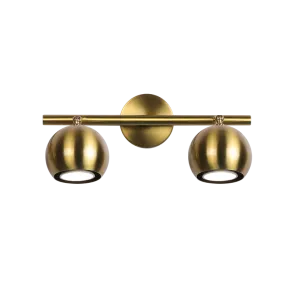 Gold spot light 2 × GU10 | LUNARIS-2