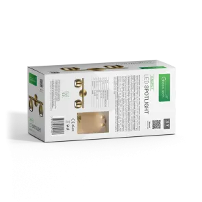Gold spot light 2 × GU10 | LUNARIS-2