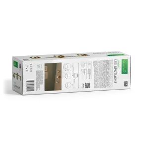 Gold spot light 3 × GU10 | LUNARIS-3