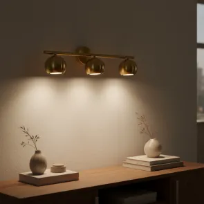 Gold spot light 3 × GU10 | LUNARIS-3