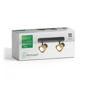 Black-gold spot light 2 × GU10 | AMBRE-2