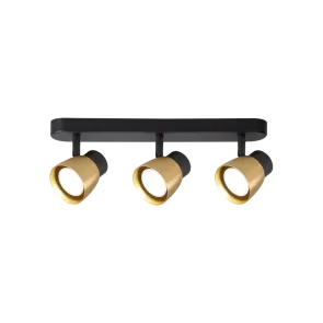Black-gold spot light 3 × GU10 | AMBRE-3