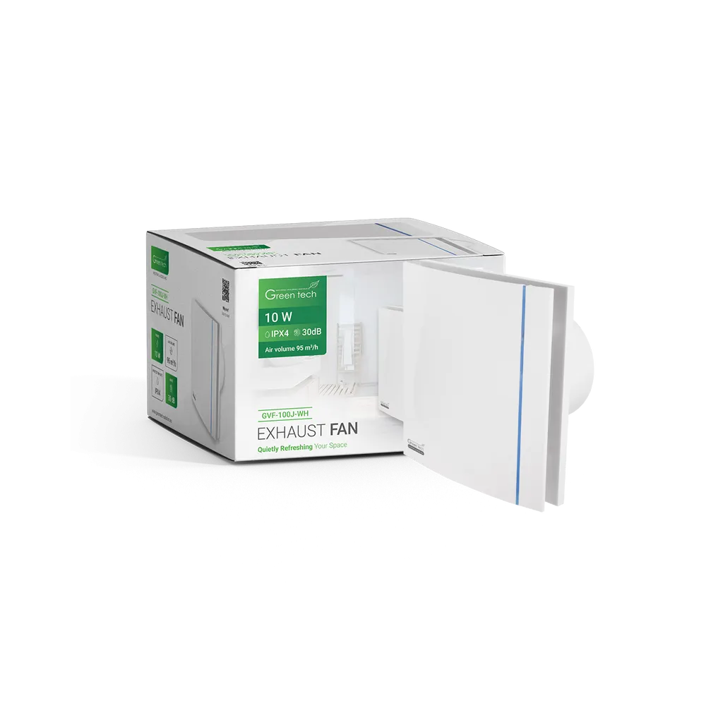 Extractor fan 10 W 95 m³/h IPX4 white | GVF-100J-WH