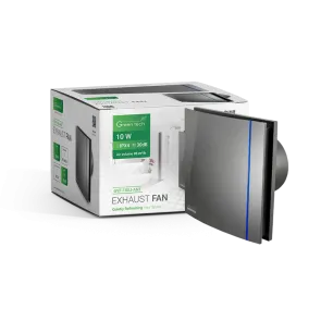 Izpušni ventilator 10 W 95 m³/h IPX4 antracit | GVF-100J-ANT