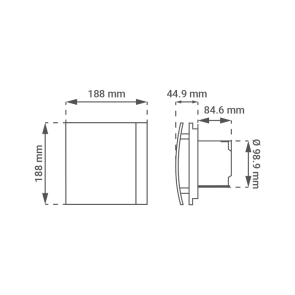 Extractor fan 10 W 95 m³/h IPX4 anthracite | GVF-100J-ANT