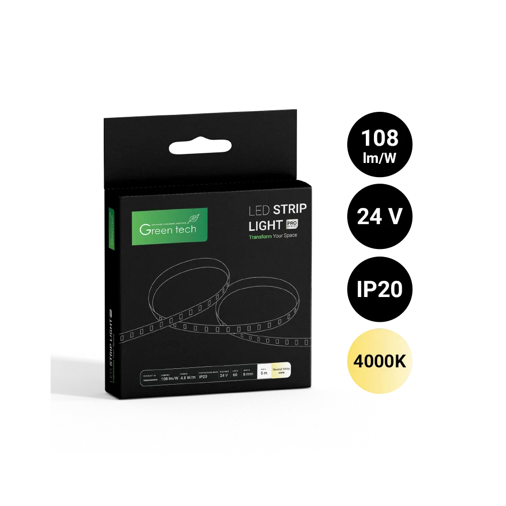 LED strip 4.8 W/m 60 LEDs/m 4000 K | ES60244000IP20