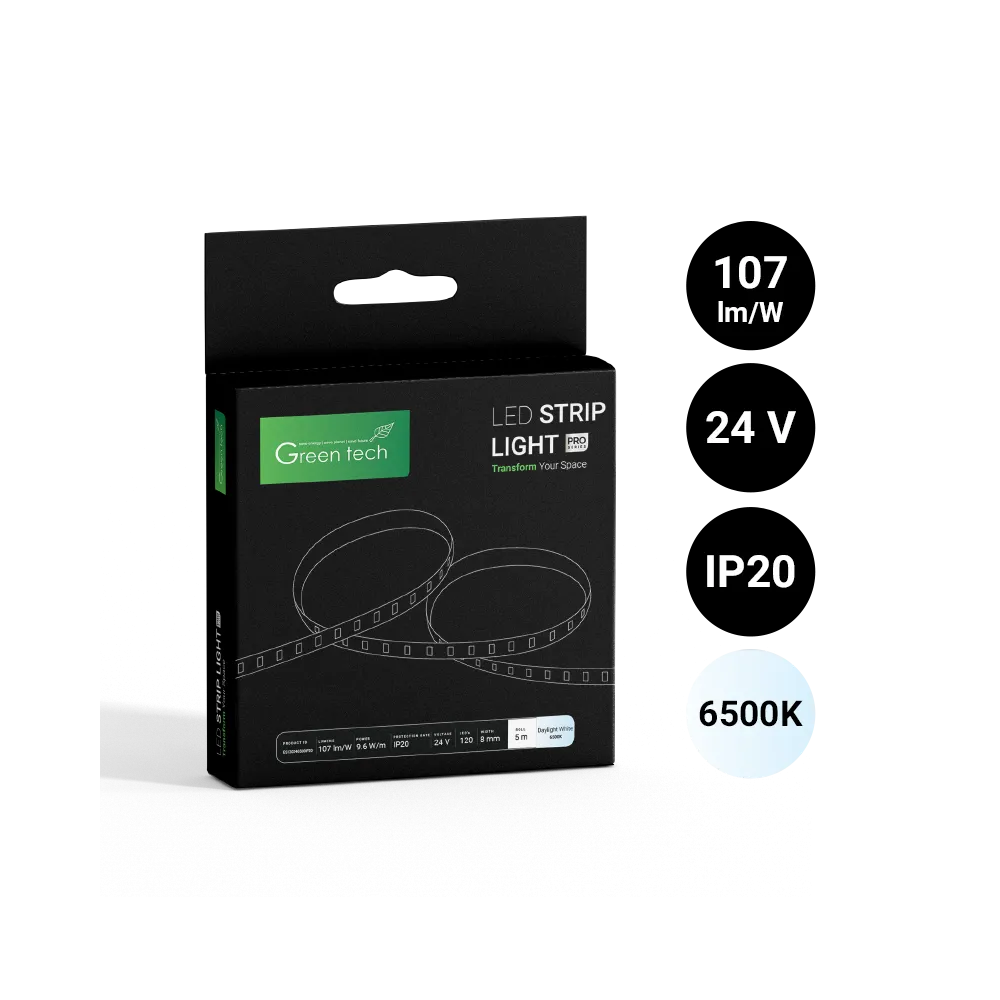 LED strip 9.6 W/m 120 LEDs/m 6500 K | ES120246500IP20
