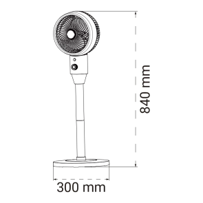 Pedestal fan 45 W 9 in 3D oscillation | G-F8-WG