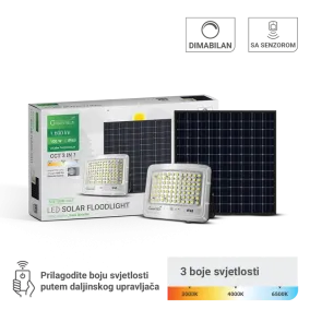 Solarni reflektor 100 W 1600 lm 3CCT IP65 | SFX-100W-3CCT