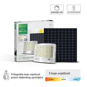 Solar floodlight 200 W 2400 lm 3CCT IP65 | SFX-200W-3CCT
